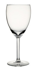 Empty glass wine isolated on white background. 