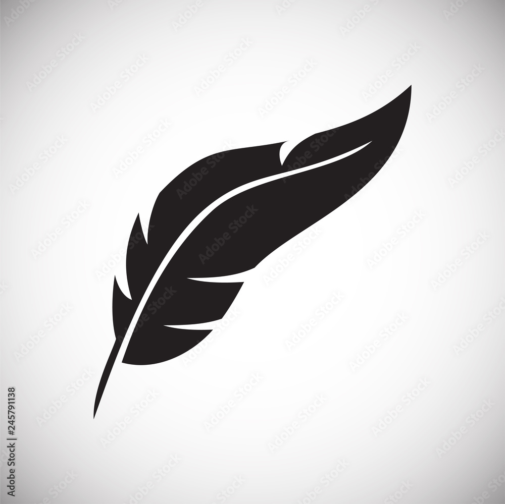Poster feather icons set on white background for graphic and web design, modern simple vector sign. interne