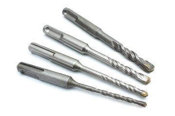 Drill bit for concrete isolated on white background
