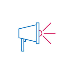 Elections, megaphone outline colored icon. Can be used for web, logo, mobile app, UI, UX