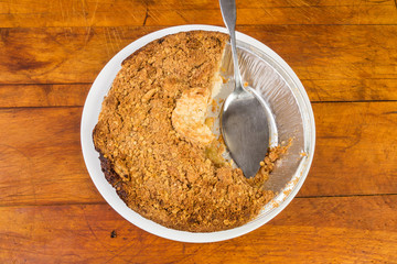Serving Apple Struesel Crumb Pie