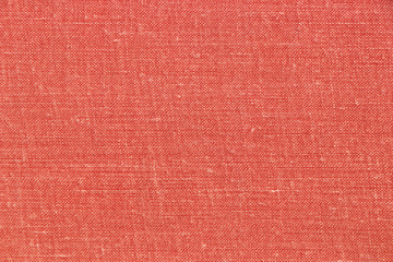 Texture and background of the old red surface of coarse linen fabric. Sackcloth. Canvas background. Empty template and mockup. Vintage and grunge background.