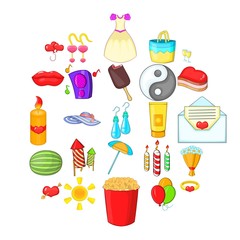 Fortune icons set. Cartoon set of 25 fortune vector icons for web isolated on white background