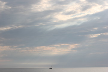 A lonely ship on the horizon