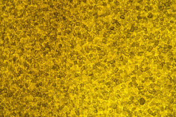 Macro View of Sugar Crystals in Yellow