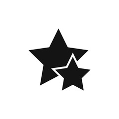 Two stars icons in black color. Vector illustration eps10