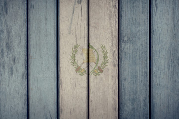 Guatemala Politics News Concept: Guatemalan Flag Wooden Fence