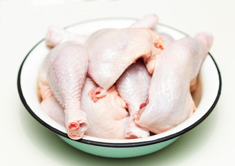 Chicken meat on a large pelvis