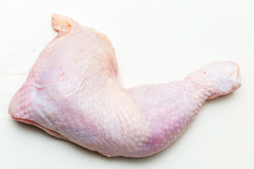 chicken meat on white background