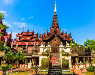 Shwe In Bin Monastery in Mandalay city Myanmar (Burma)