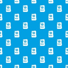 International passport pattern vector seamless blue repeat for any use