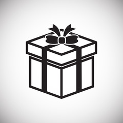 Gift icon on white background for graphic and web design, Modern simple vector sign. Internet concept. Trendy symbol for website design web button or mobile app
