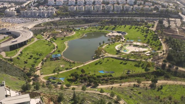 Modiin, Israel, 4k aerial drone footage