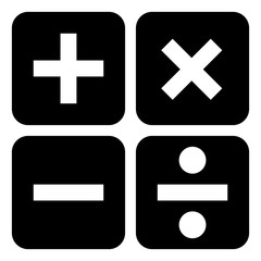 Fototapeta premium Math Symbols Vector Icon.eps