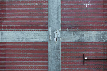 Cross shaped brick work on factory