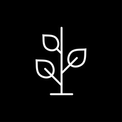 Pflanze Zimmerpflanze - Piktogramm - Symbol Icon Logo - schwarz weiß 