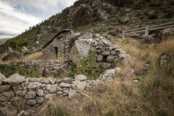 a shelter for shepherds and corral next to Manteigas town, Guarda district, Portugal