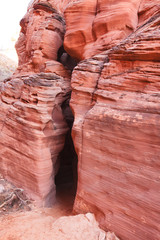 entrance into a slot canyon in Page Arizona known as Antelope Canyon X
