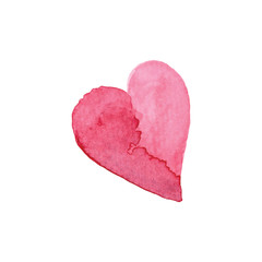 heart break/ broken heart  shape on white background