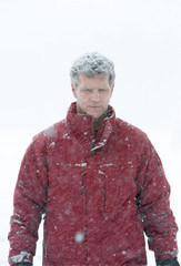 Attractive Active Senior in facing the elements