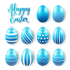 Easter eggs colored set. Spring holidays in April. Gift. Seasonal celebration.Egg hunt Sunday.