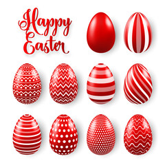 Easter eggs colored set. Spring holidays in April. Gift. Seasonal celebration.Egg hunt Sunday.