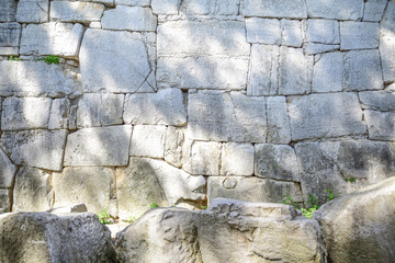 Polygonal walls built from the 7th to the 2nd century BC. The large boulders are interlocked with...