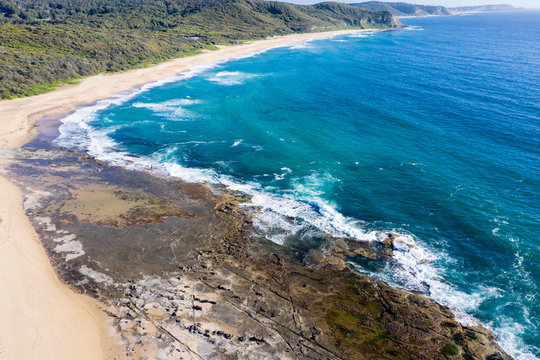 Aerial view of Dudley Beach from Southern end - Newcastle Australia