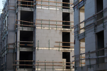 Baustelle, Wohnungsbau in der Großstadt