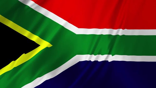 Flag of South Africa gently waving in the wind 2 in 1
