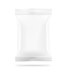 High realistic package mockup. Front view. Vector illustration isolated on white background. taking your 2D designs into 3D. Can be used for food, hygiene, cosmetic. EPS10.