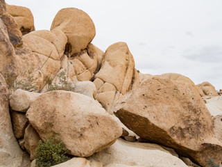 Huge rocks in the Joshua Tree National Park