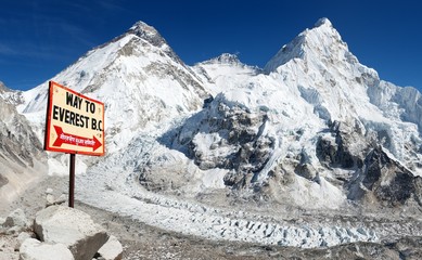Everest, Lhotse and Nuptse, Nepal himalayas mountains