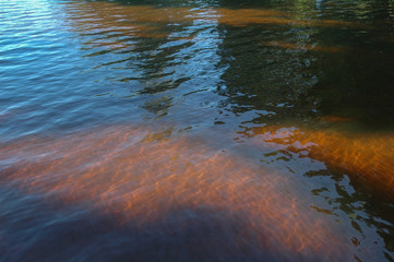 Lake with sand reflections 3