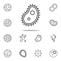 microbe icon. Bacteria icons universal set for web and mobile