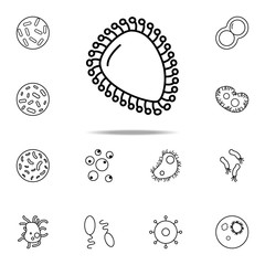 virus icon. Bacteria icons universal set for web and mobile