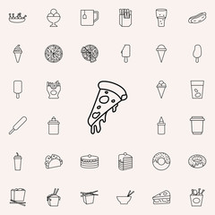 piece of pizza icon. Fast food icons universal set for web and mobile
