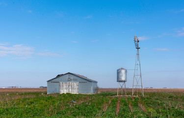 Windmill along roadside in Texas