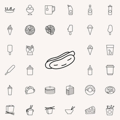 Hot Dog icon. Fast food icons universal set for web and mobile