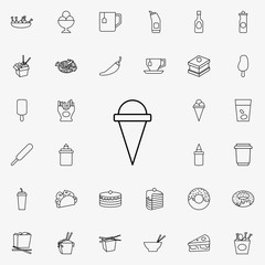 ice-cream in horn icon. Fast food icons universal set for web and mobile