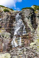 Hiking in High Tatras Mountains (Vysoke Tatry), Slovakia. Skok waterfall (Slovak: Vodopad Skok). 1789m. One of the most beautiful Tatra waterfalls © katatonia