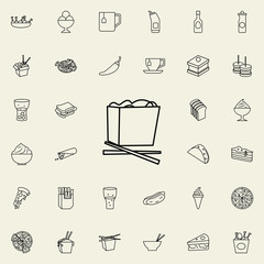 Chinese fast food icon. Fast food icons universal set for web and mobile
