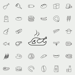 roasted chicken icon. Food icons universal set for web and mobile