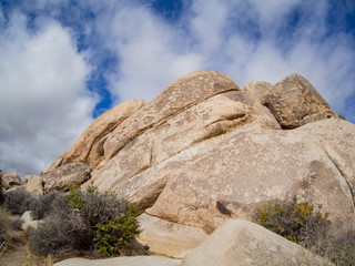 Huge rocks in the Joshua Tree National Park