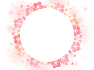 桜の花の背景イラスト