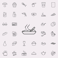 hot food in a plate icon. Food icons universal set for web and mobile