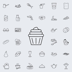 cup cake icon. Food icons universal set for web and mobile