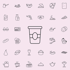 plastic cup of coffee icon. Food icons universal set for web and mobile