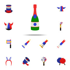 fan champagne icon. Russian Fan atributs icons universal set for web and mobile