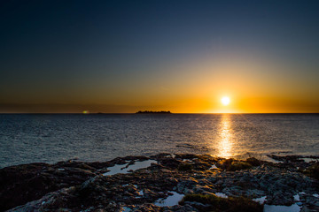 Atardecer en rio de la plata